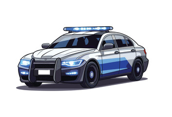 Police car. Police vehicle vector illustration © Mohsin