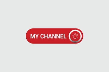 Fototapeta premium Channel flat button simple vector icon on white background