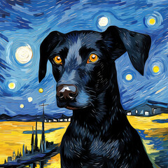 Hund Bild im Stil Van Goghs impressionist paintings