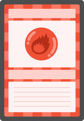 トレーディングカードの、炎属性のカードのイラスト