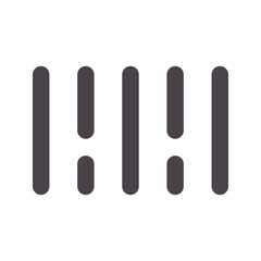 barcode flat line icon