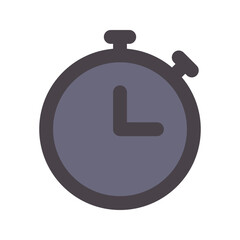 clock flat line icon