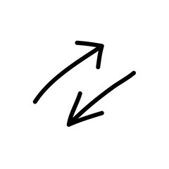 Hand drawn arrow doodle icon
