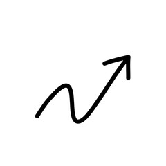 Hand drawn arrow doodle icon