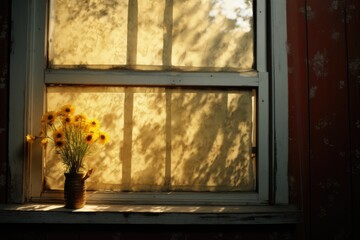 streak-free window with sun shining through