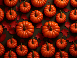 autumn pile of pumpkin dark background