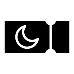 night club ticket glyph 