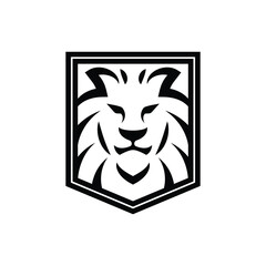 Lion Shield Logo Vector Template