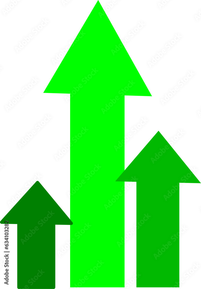 Poster green arrow on white background.. replaceable vector design.