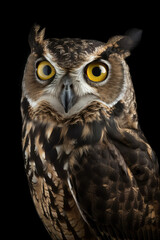 Studio portrait of an owl 