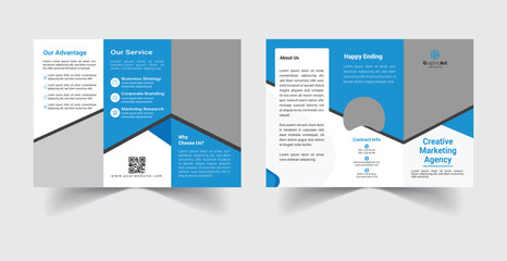 Corporate Tri fold Brochure Template, Creative Triflod Brochure, Business Tri fold Brochure Design. 