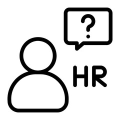 hr manager line icon