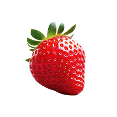 Strawberry alone on transparent background