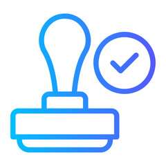 Obraz premium stamp gradient icon