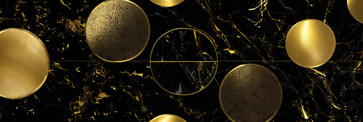 black and gold background, marble texture