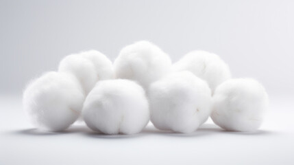 Cotton balls isolated on white background