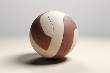 A volleyball in 3D, alone on a white background. Generative AI
