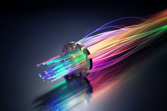 Fiber optic cable made using innovative methods. Generative AI
