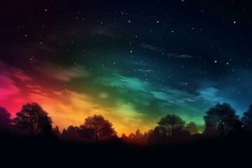 Fototapeta na wymiar Nighttime sky with graduated colors, perfect for wallpaper. Generative AI