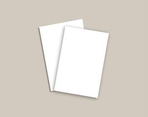 A4 paper flyer blank mockup design vector