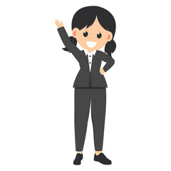 cute female teacher cartoon illustration