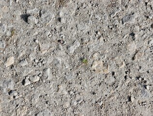 A close view of the gravel ground surface.
