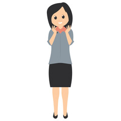 cute female teacher cartoon illustration