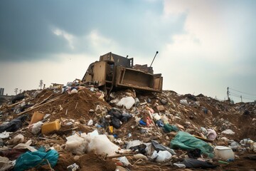 A heap of refuse in a dumpsite. Generative AI