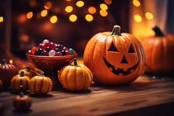 Halloween candies, pumpkin, autumn, fall, candies for children, jack o lantern, halloween party, sweets, multicolored candies, funny pumpkin, orange, halloween event, scary pumpkin, holiday treats