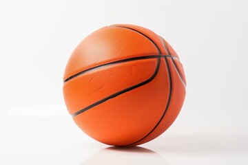 Bright isolated basketball on white background. Generative AI