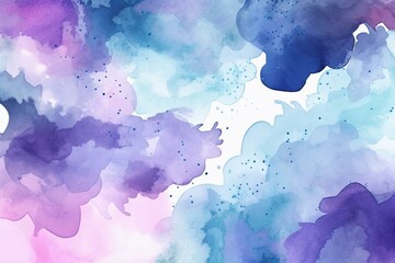 Watercolor-like blue and purple background. Generative AI