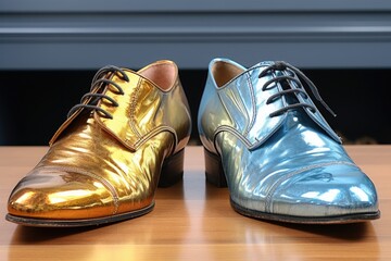 before and after comparison of shining shoes process