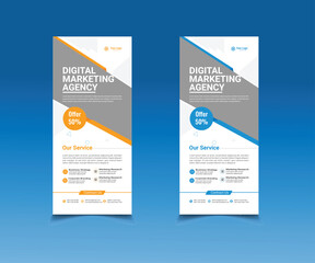 Creative Roll Up Banner Template, Corporate Roll Up Design, Promotion Marketing Banner. Presentation Banner. 	
