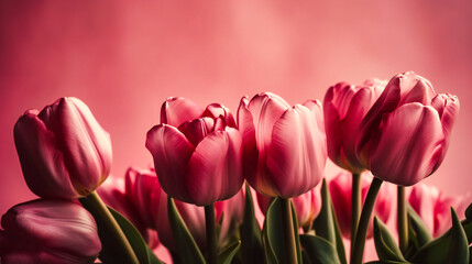 Fototapeta premium Pink Tulips on Tulip Day