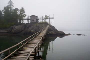 sturdy bridge connecting island to mainland