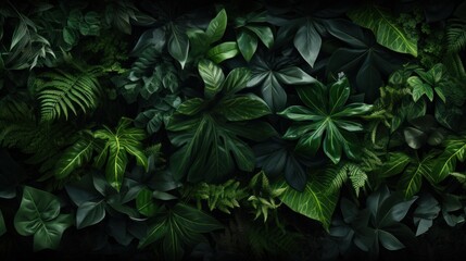 Naklejka na ściany i meble Green natural leaves background