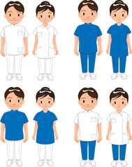 Obraz premium 笑顔の看護師のイラスト素材