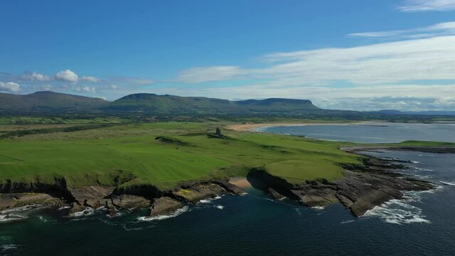 Aerial View over Mullaghmore Head, Sligo, Ireland