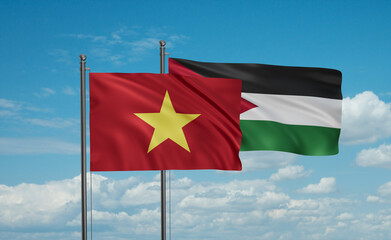 Jordan and Vietnam flag