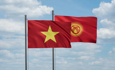 Kyrgyzstan and Vietnam flag