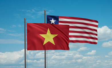 Liberia and Vietnam flag