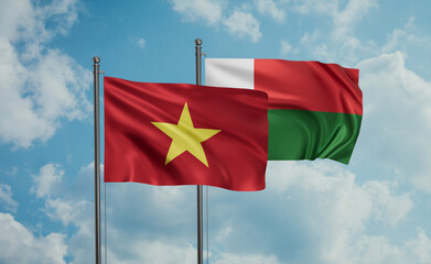 Madagascar and Vietnam flag