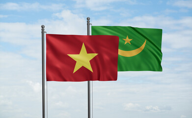 Mauritania and Vietnam flag