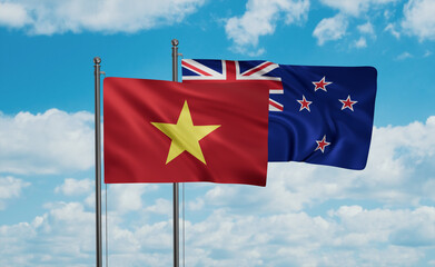 New Zealand and Vietnam flag