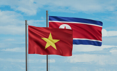 North Korea and Vietnam flag