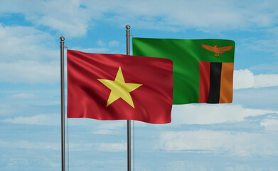 Zambia and Vietnam flag