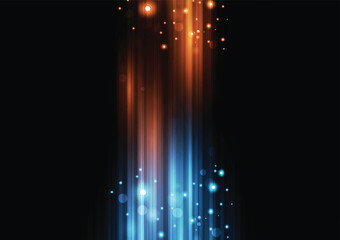 Modern abstract high-speed  light motion effect on black background. vector illustration.
