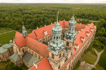 two towers of the monastery in Lubiąż