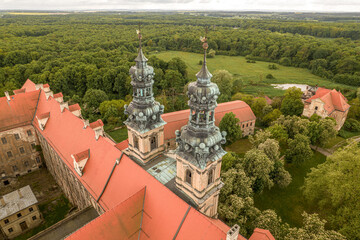two towers of the monastery in Lubiąż