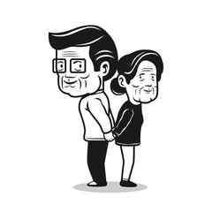 happy grandparents day vector illustration